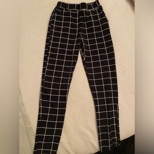 Grid pattern slacks